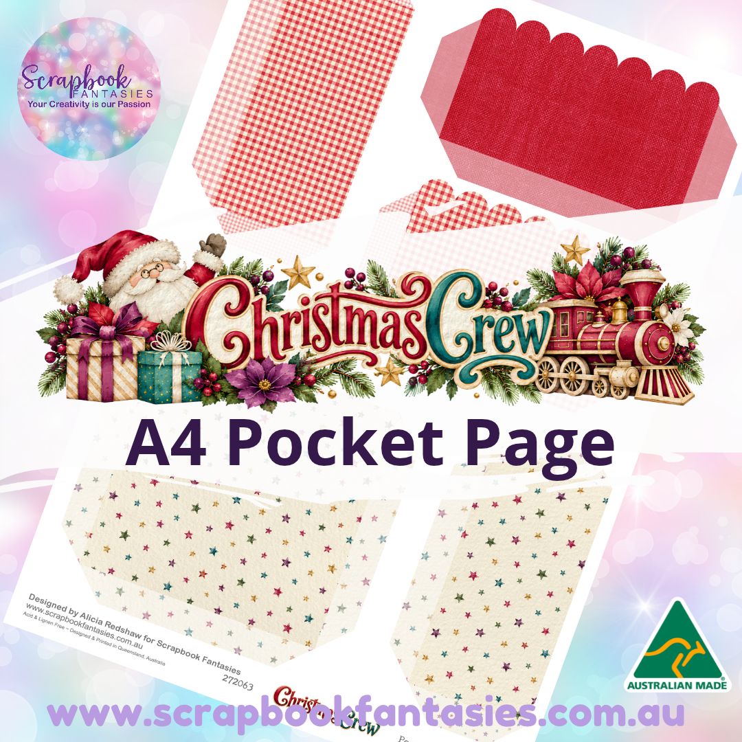 Christmas Crew A4 Colour Pocket Page - Rectangles and Square 4 272063