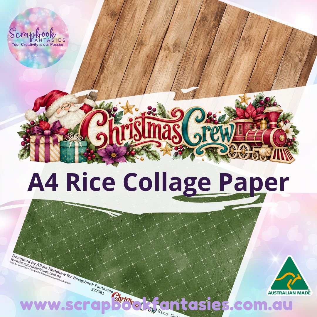 Christmas Crew A4 Rice Collage Paper - Halves 5 272081
