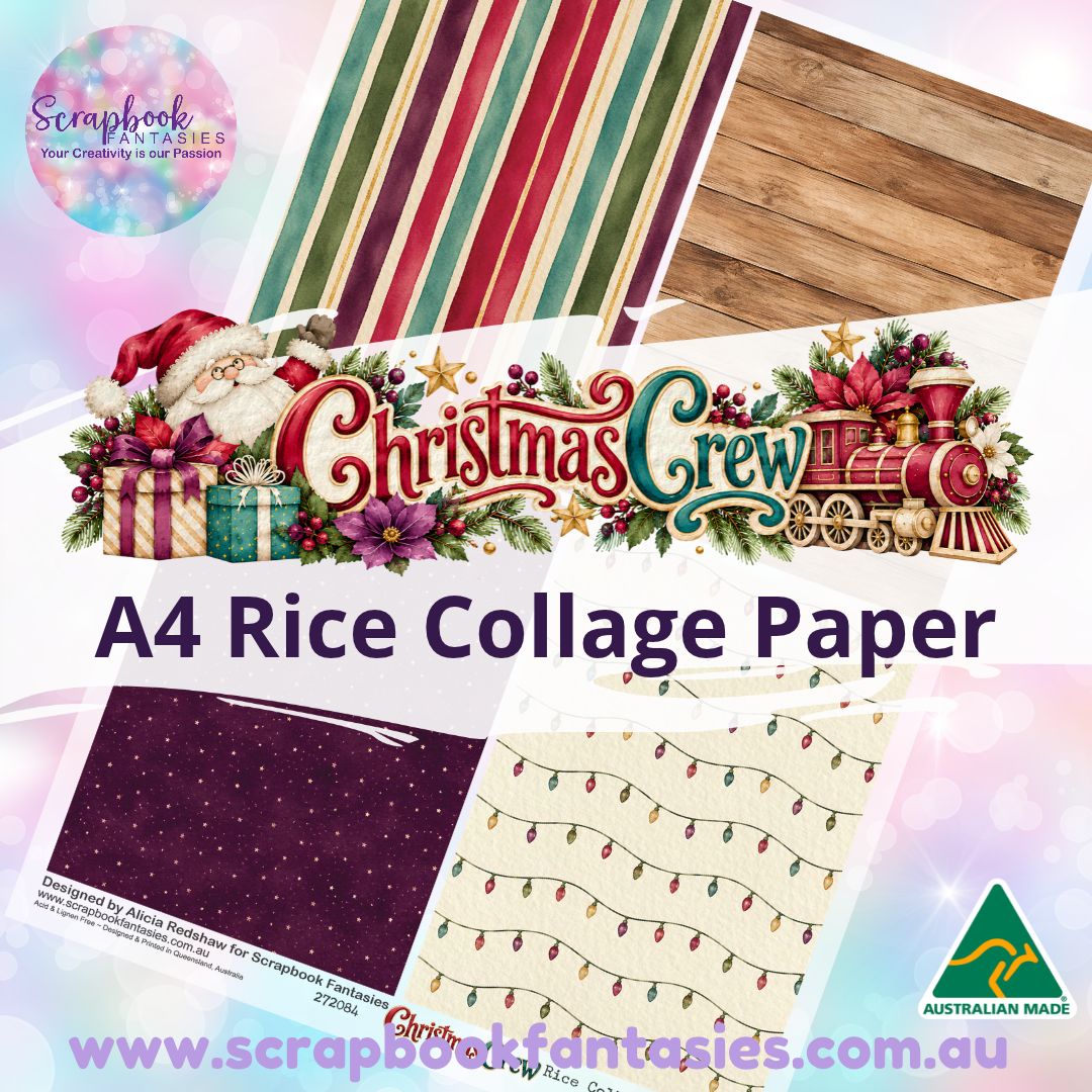 Christmas Crew A4 Rice Collage Paper - Quarters 2 272084