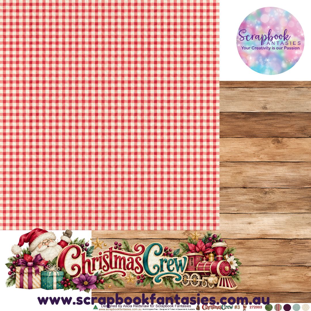 Christmas Crew 12x12 Double-Sided Patterned Paper 3 - 272003