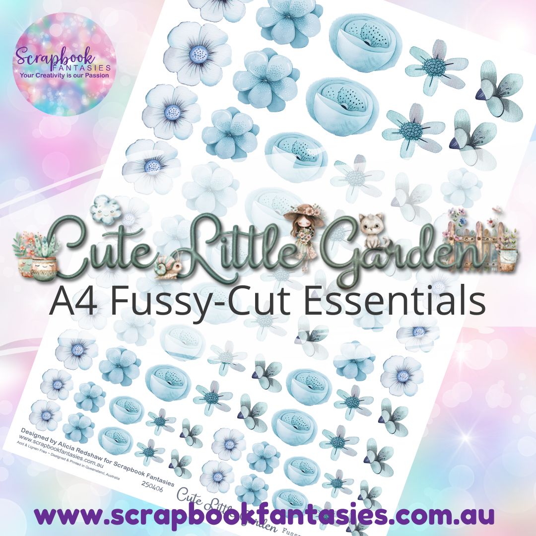 Cute Little Garden A4 Colour Fussy-Cut Essentials - Flowers 1b 250506