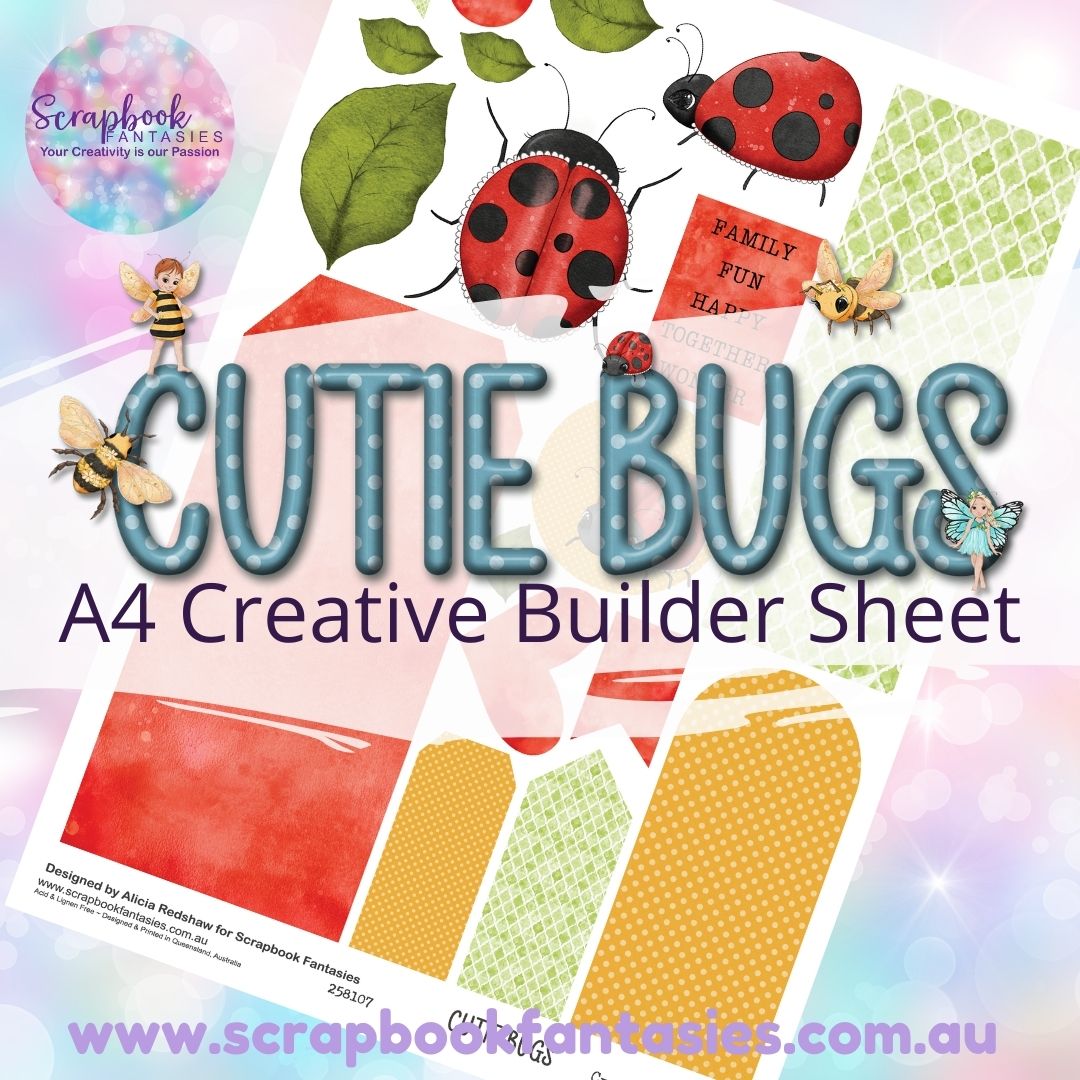 Cutie Bugs A4 Creative Builder Sheet - Lady Bug 258107