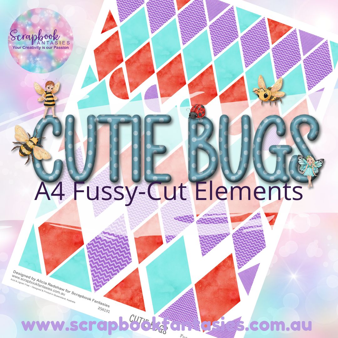 Cutie Bugs A4 Colour Fussy-Cut Elements - Diamonds 5 258191