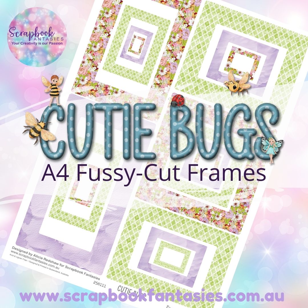 Cutie Bugs A4 Colour Fussy-Cut Frames 3 258111