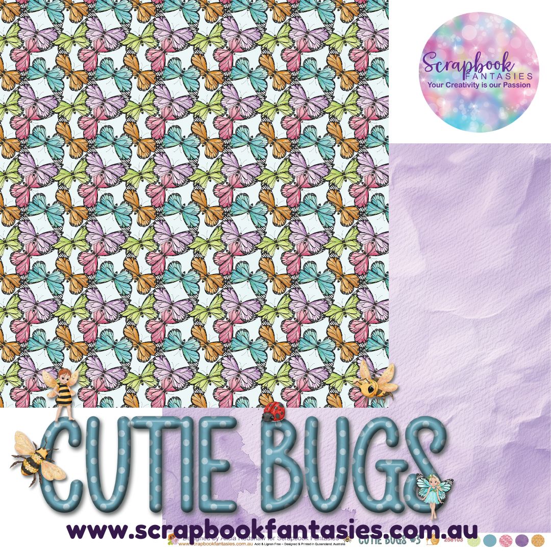 Cutie Bugs 12x12 Double-Sided Patterned Paper 3 - 258103