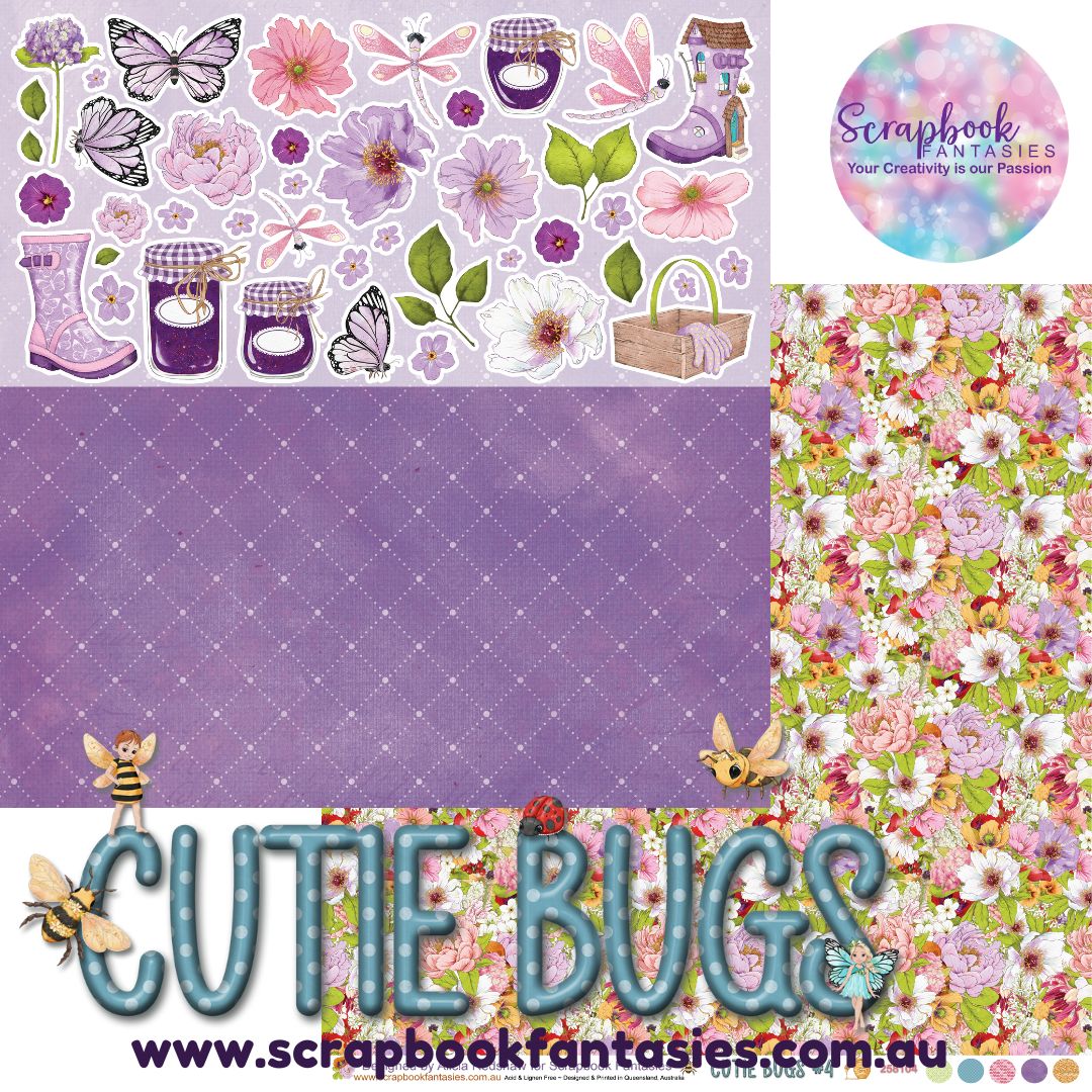 Cutie Bugs 12x12 Double-Sided Patterned Paper 4 - 258104