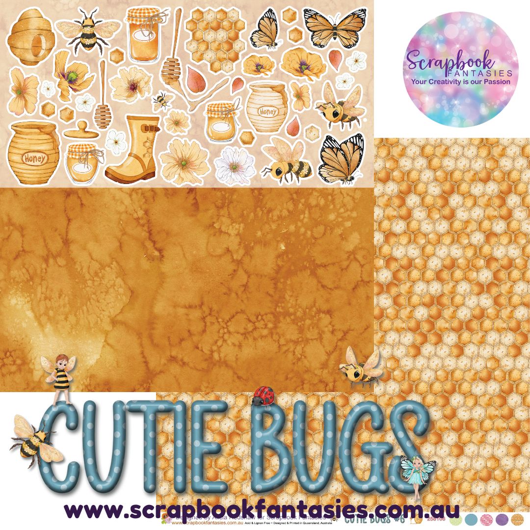 Cutie Bugs 12x12 Double-Sided Patterned Paper 6 - 258106