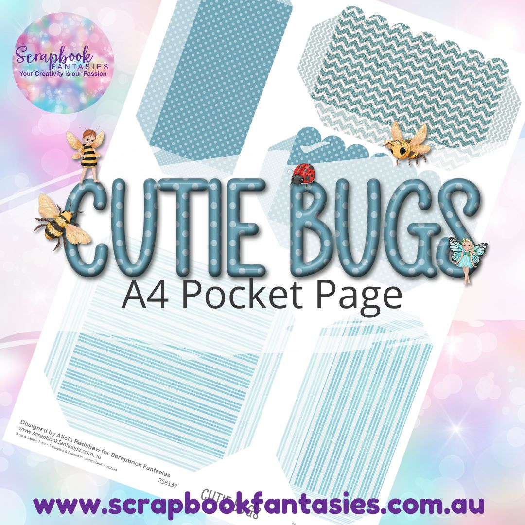 Cutie Bugs A4 Colour Pocket Page - Square & Rectangles 2 258137