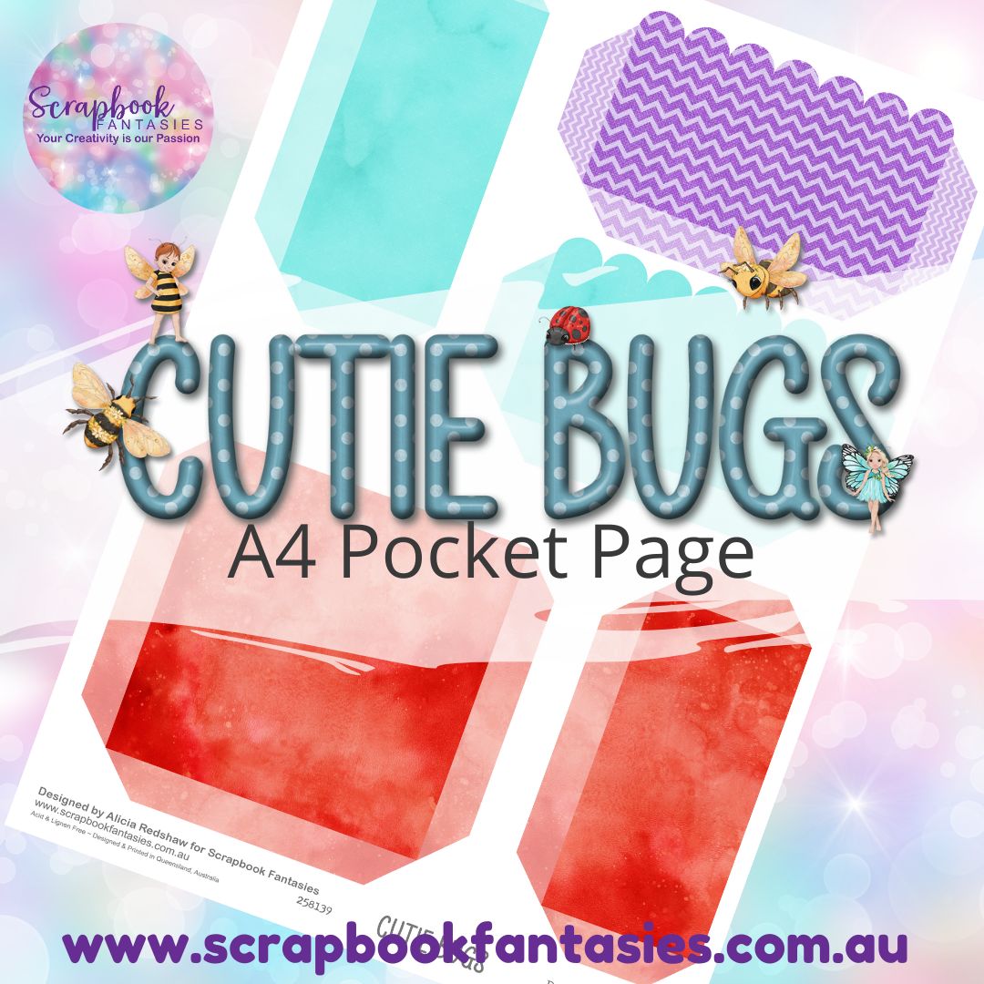 Cutie Bugs A4 Colour Pocket Page - Square & Rectangles 4 258139