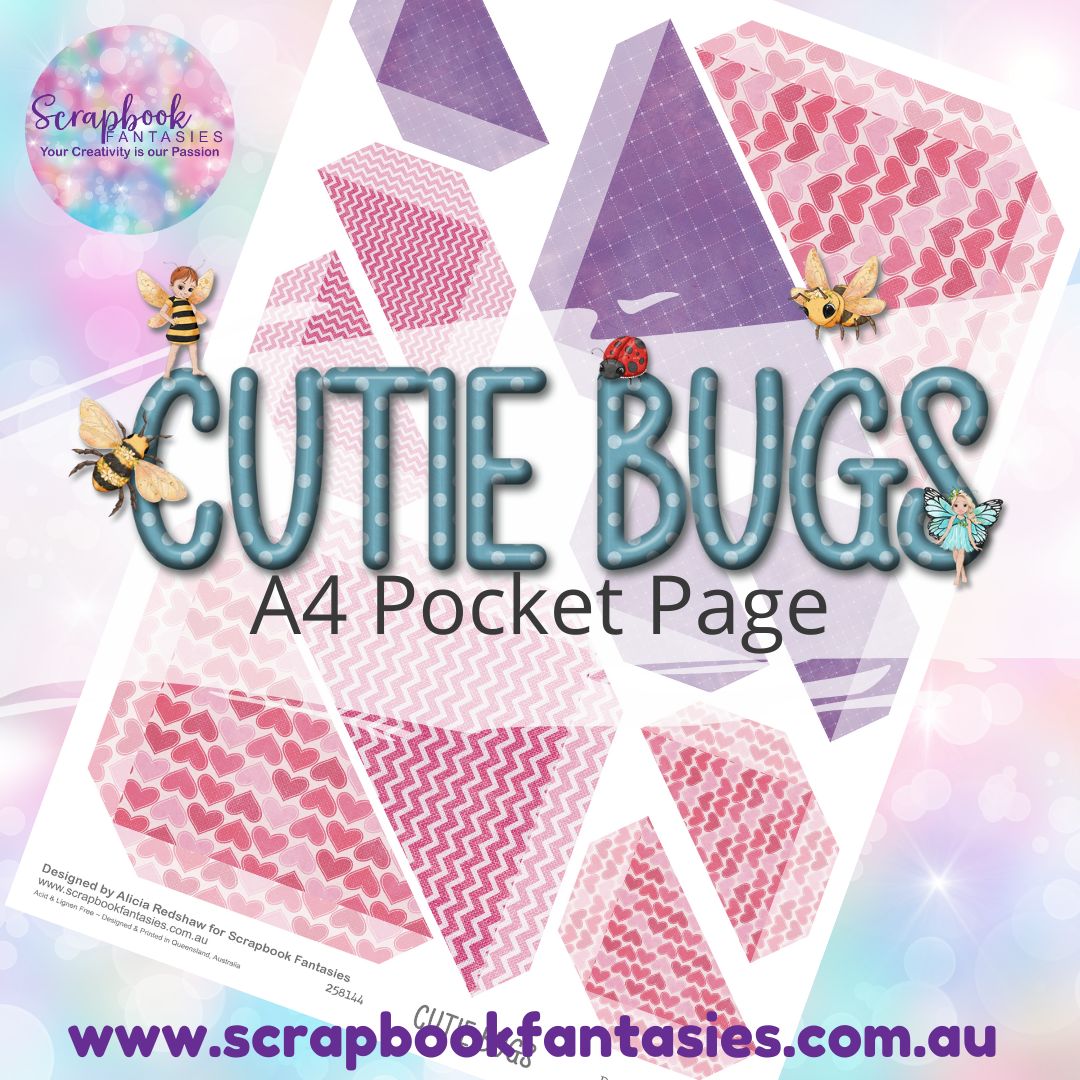Cutie Bugs A4 Colour Pocket Page - Straight Corners 3 258144
