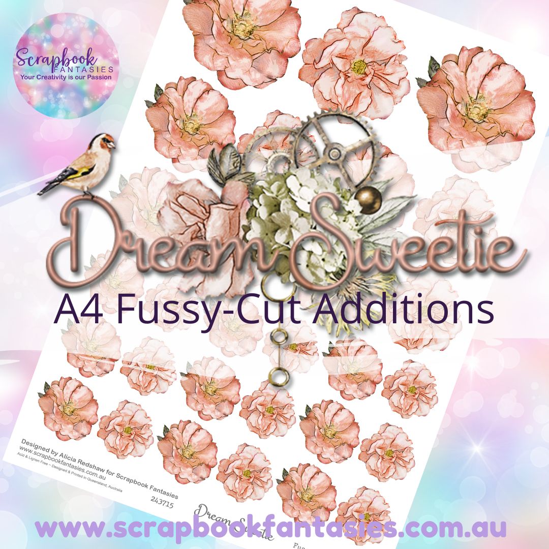 Dream Sweetie A4 Colour Fussy-Cut Additions - Large Flowers 243715