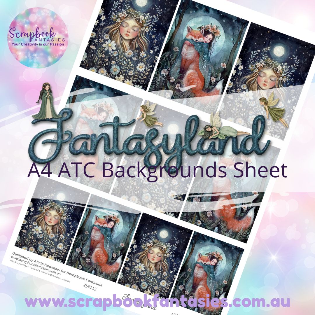 Fantasyland A4 ATC Backgrounds Sheet 2 259113