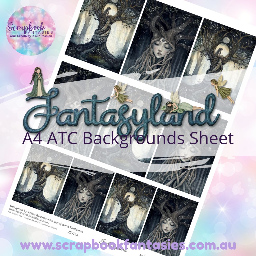 Fantasyland A4 ATC Backgrounds Sheet 3 259114