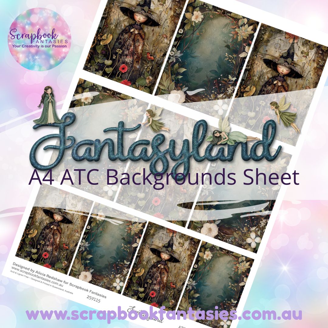 Fantasyland A4 ATC Backgrounds Sheet 4 259115