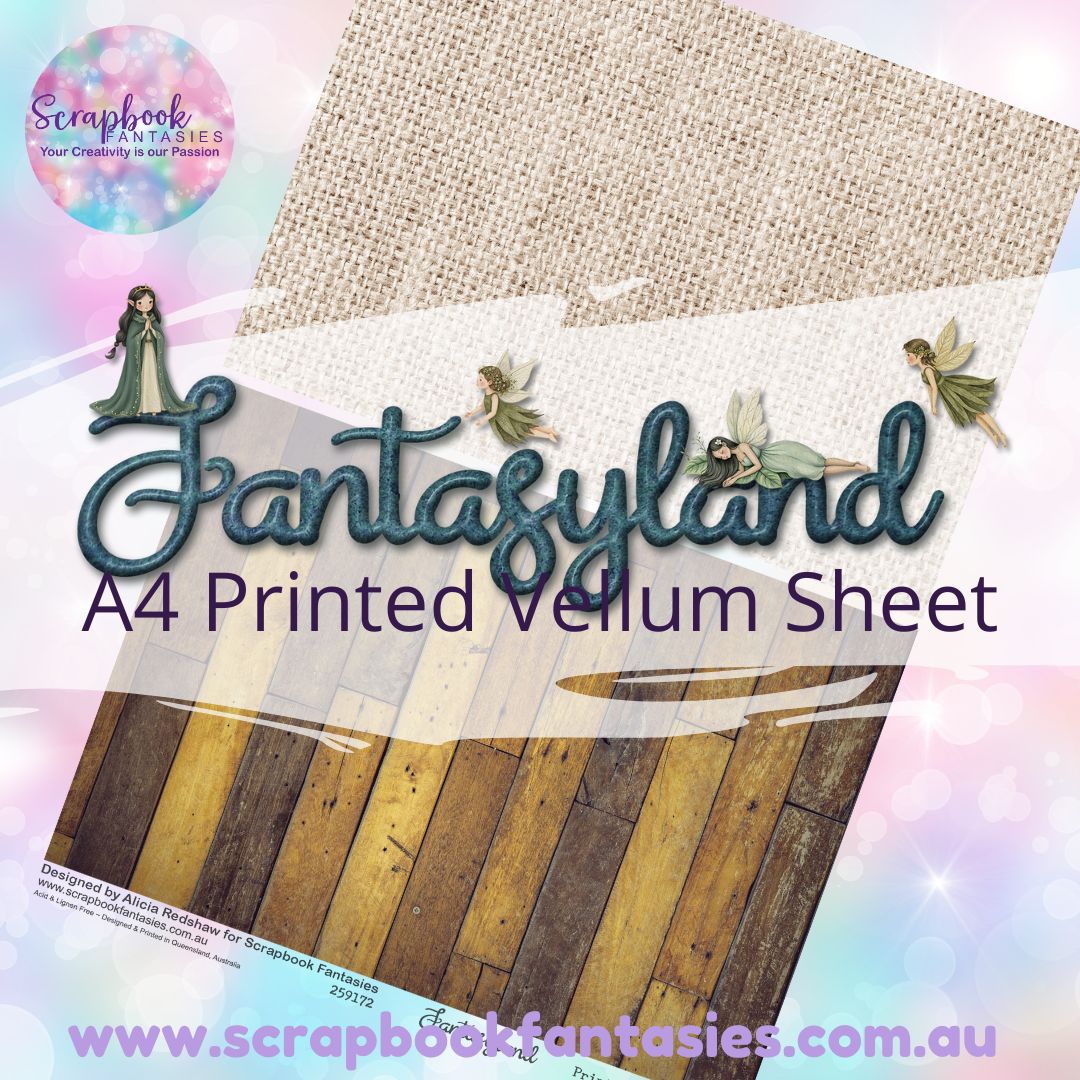 Fantasyland A4 Printed Vellum Sheet - Halves 6 259172