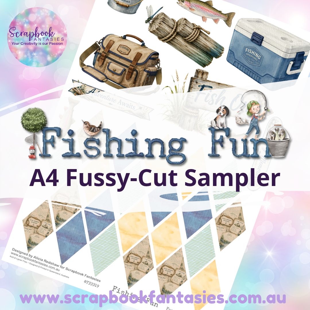 Fishing Fun A4 Colour Fussy-Cut Sampler 1 - 8733319
