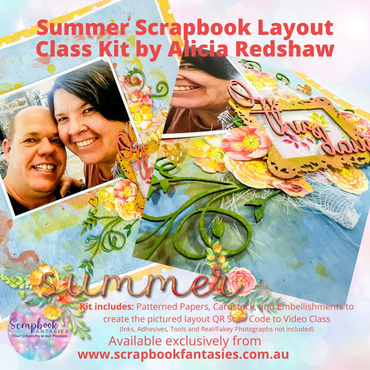 Summer Scrapbook Layout Sunday Night Scrapbook-Along Kit - Fun in the Sun Super Weekend - 21 January 2024