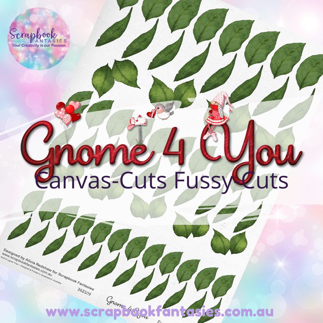 Gnome 4 You 8.25"x11.5" Colour Fussy-Cut Canvas-Cuts - Leaves 1 262109