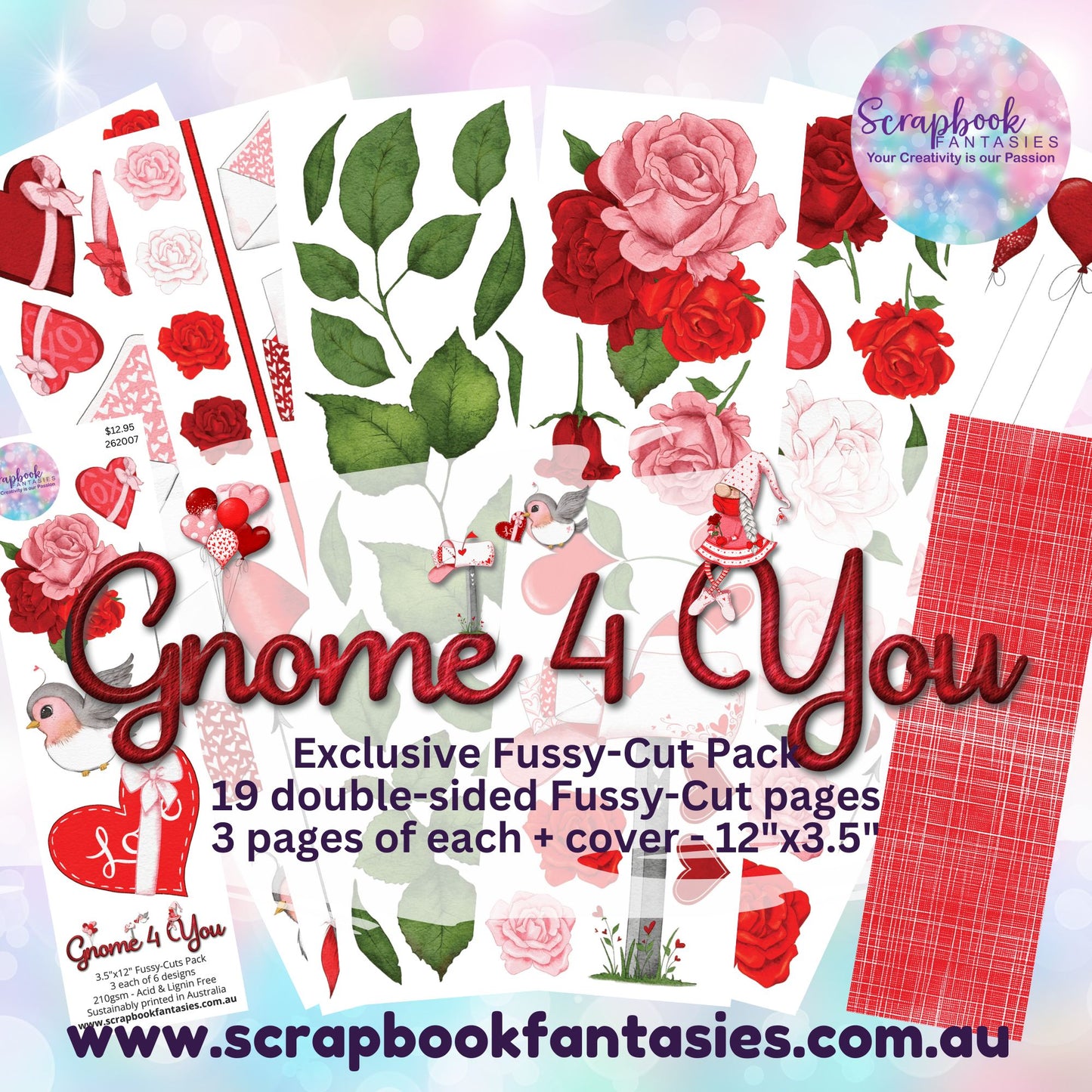 Gnome 4 You 12x3.5" Double-Sided Fussy-Cuts Pack - 19 pieces - 262007