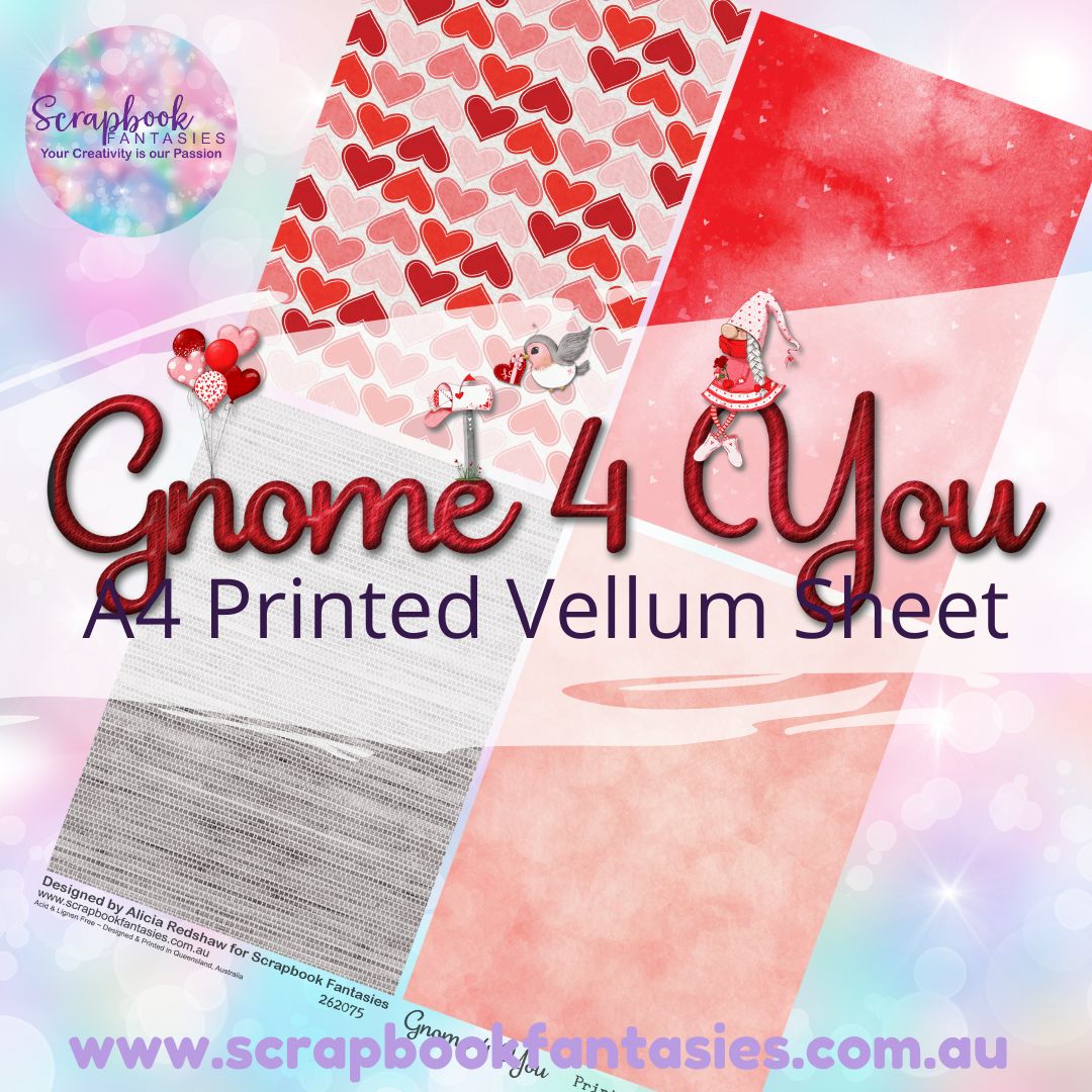Gnome 4 You A4 Printed Vellum Sheet - Quarters 2 262075