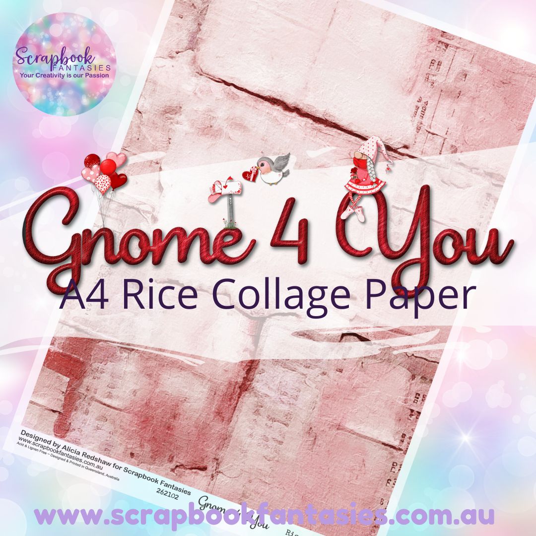 Gnome 4 You A4 Collage Paper - Pink Collage 262102