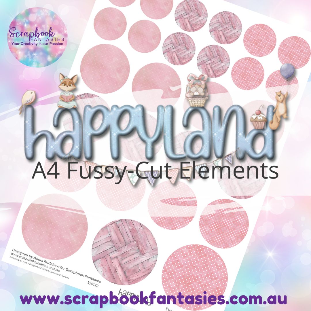 Happyland A4 Colour Fussy-Cut Elements - Circles 3 250122