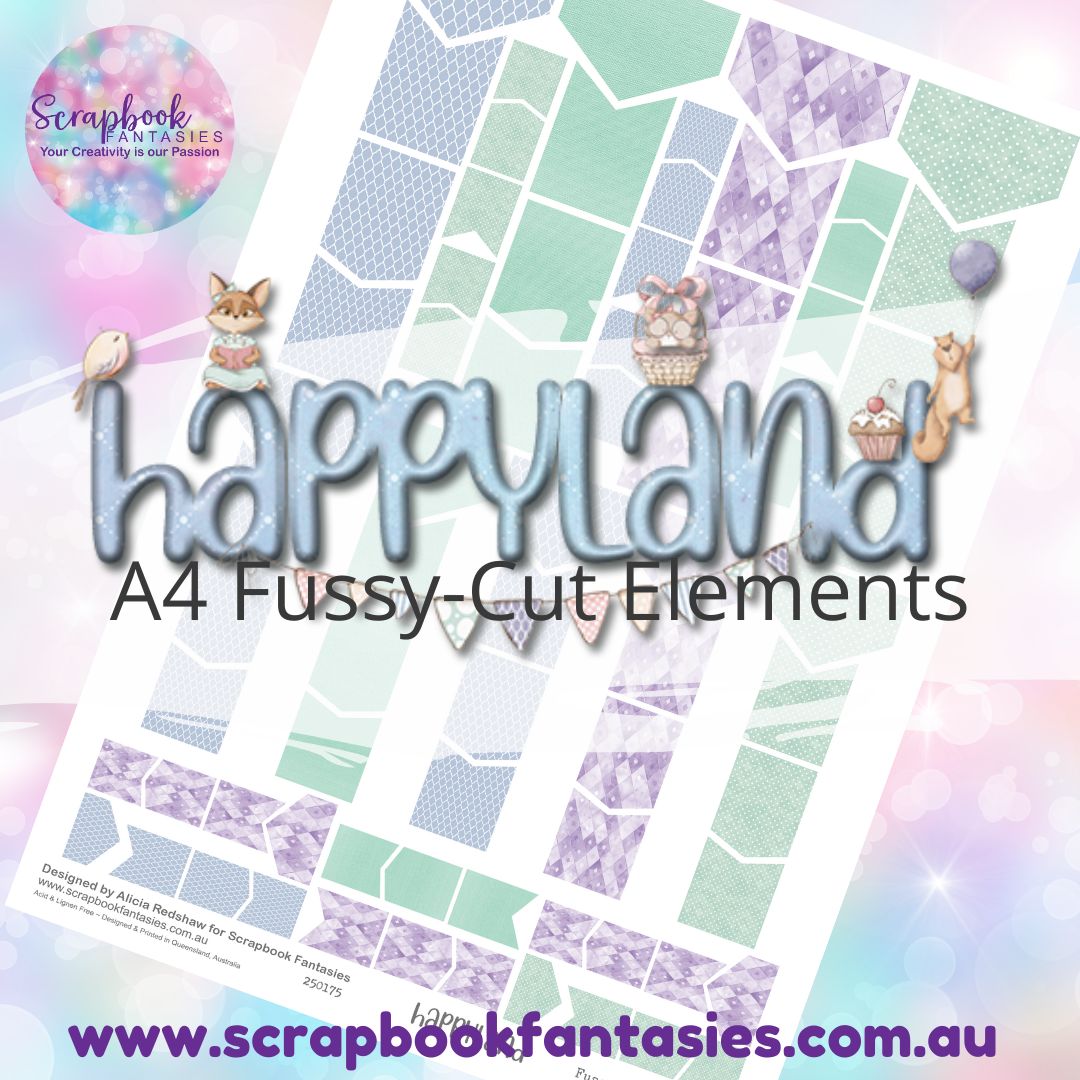 Happyland A4 Colour Fussy-Cut Elements - Flags & Banners 5 250175