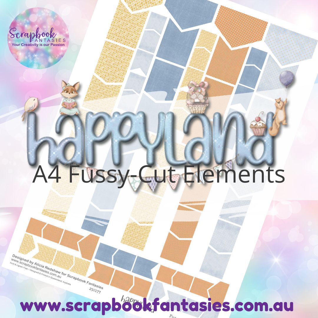 Happyland A4 Colour Fussy-Cut Elements - Flags & Banners 7 250177