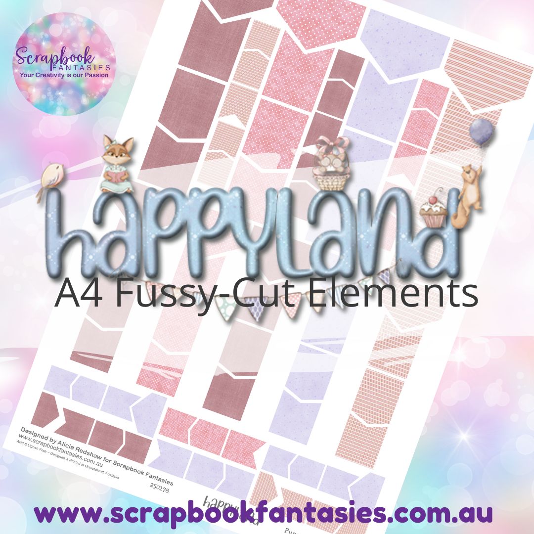 Happyland A4 Colour Fussy-Cut Elements - Flags & Banners 8 250178