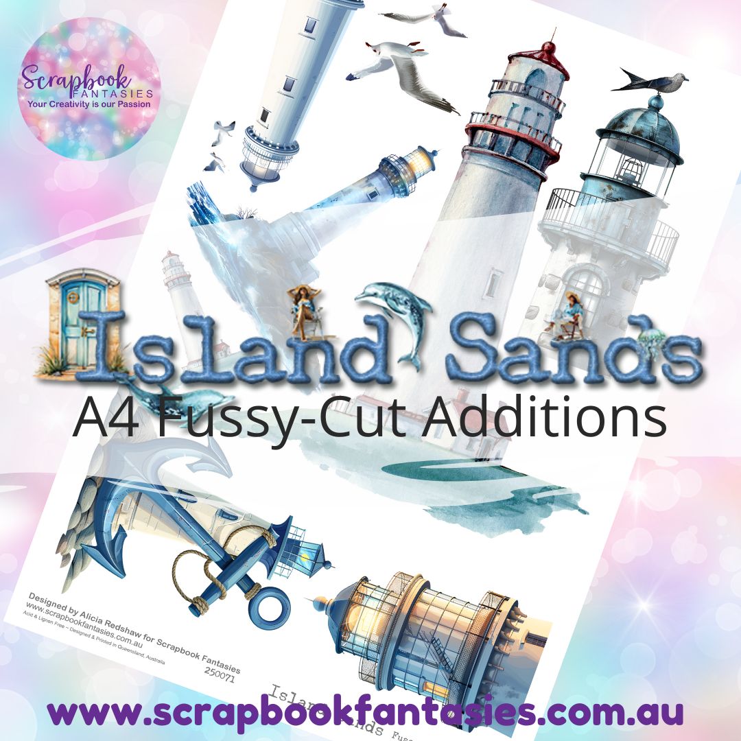Island Sands A4 Colour Fussy-Cut Additions - Lighthouses 250071