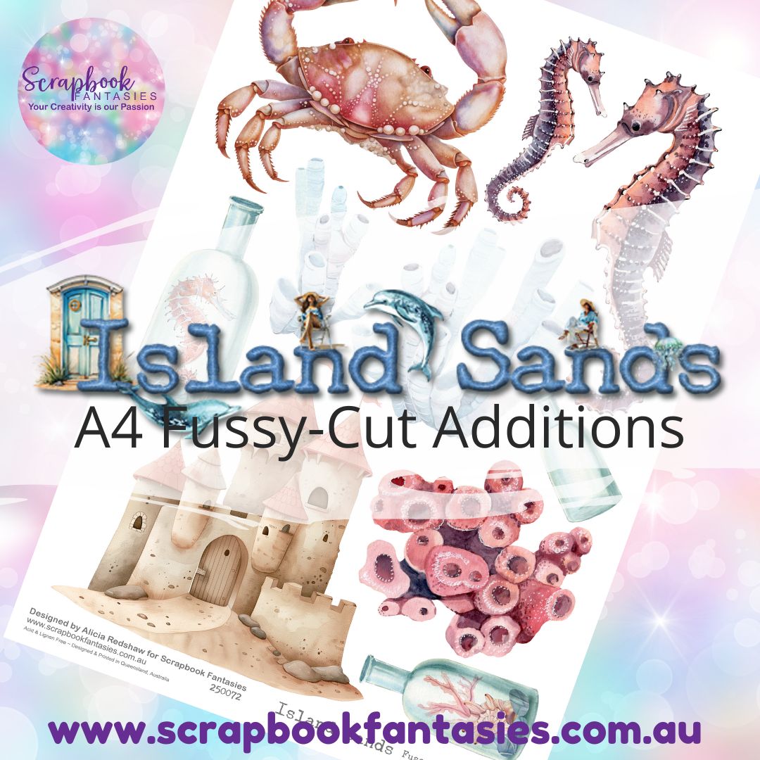 Island Sands A4 Colour Fussy-Cut Additions - Sealife 250072