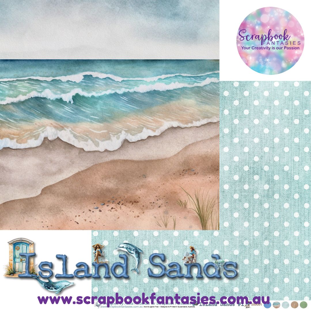 Island Sands 12x12 Double-Sided Patterned Paper 1 - 250001