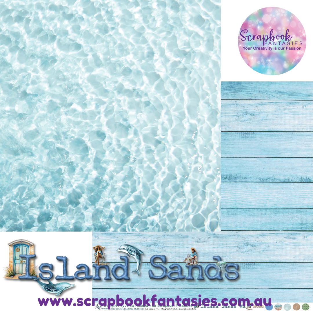Island Sands 12x12 Double-Sided Patterned Paper 2 - 250002