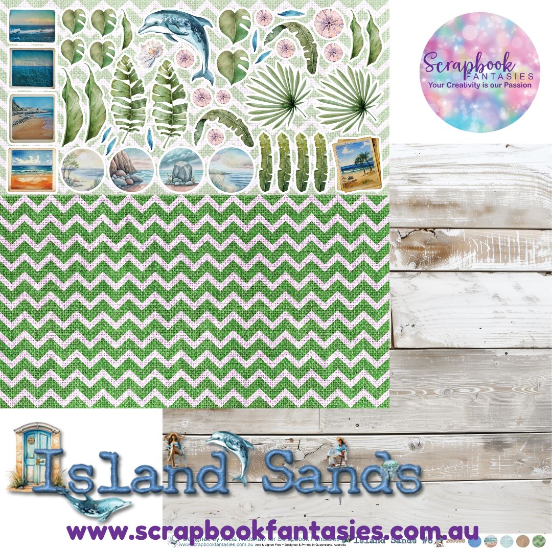 Island Sands 12x12 Double-Sided Patterned Paper 6 - 250006