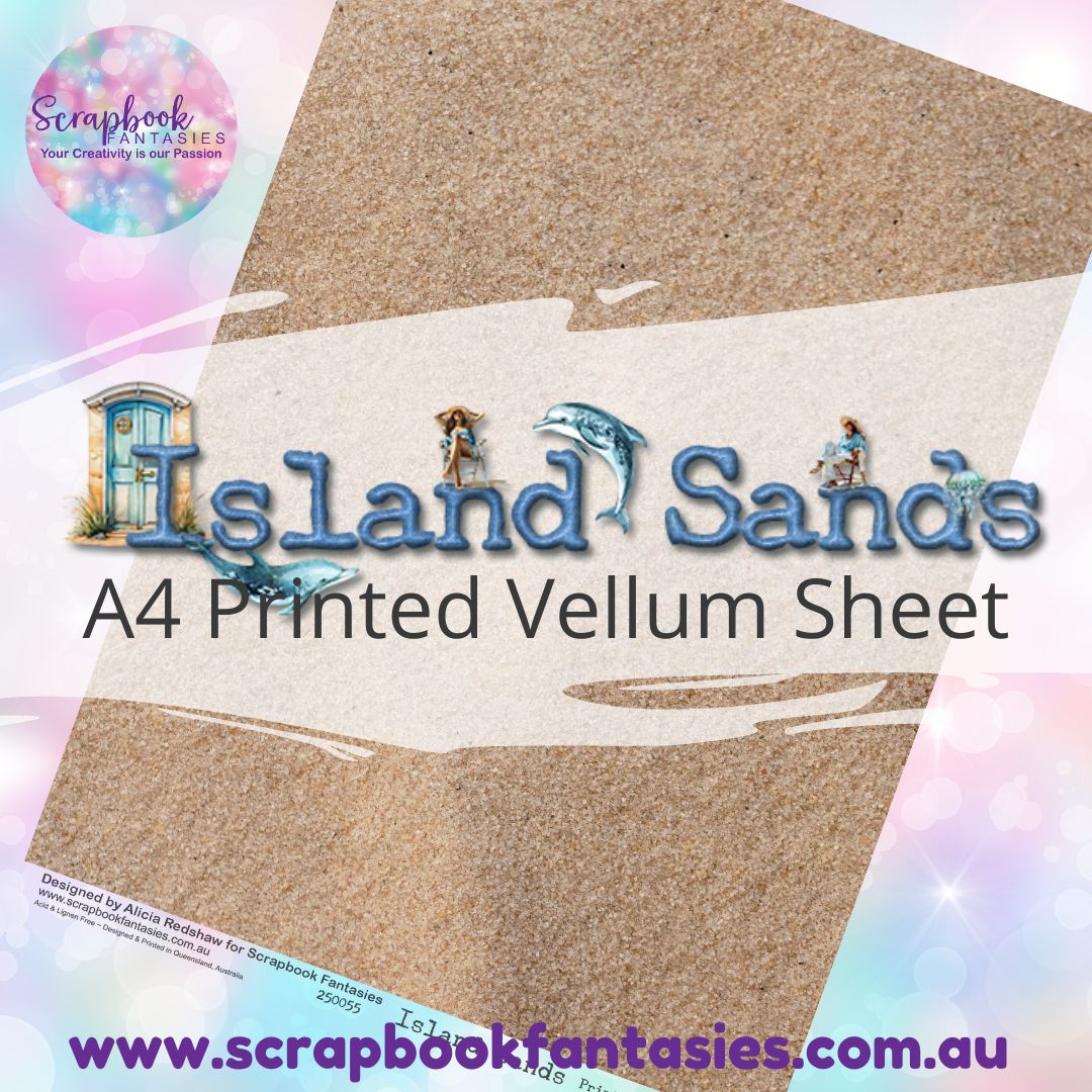 Island Sands A4 Printed Vellum Sheet - Sand 250055