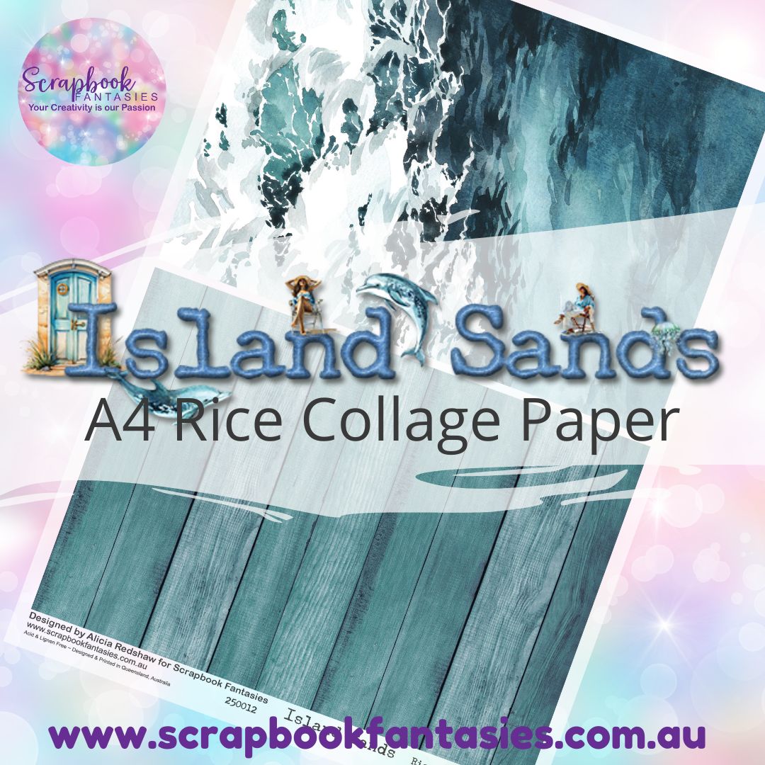 Island Sands A4 Rice Collage Paper - Halves 3 250012