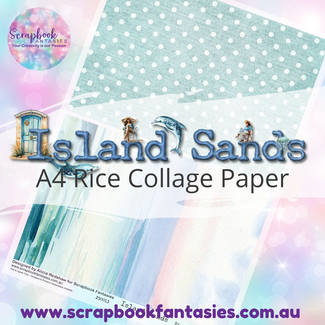 Island Sands A4 Rice Collage Paper - Halves 4 250013