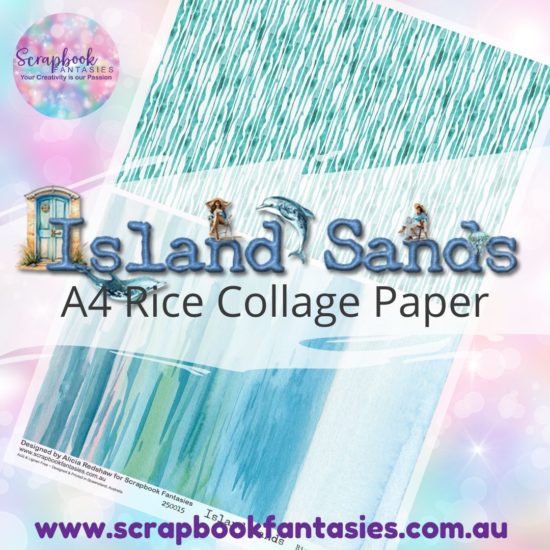 Island Sands A4 Rice Collage Paper - Halves 6 250015