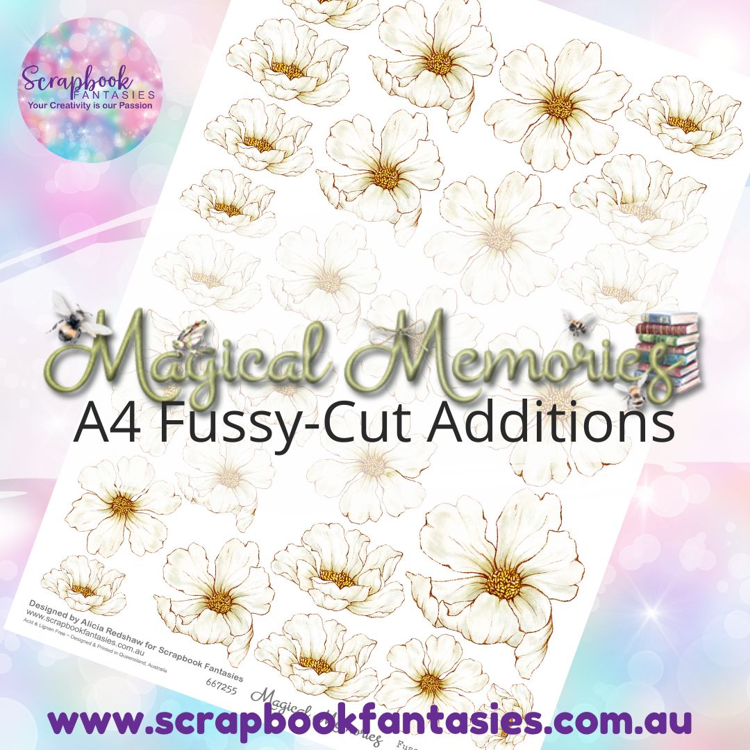 Magical Memories A4 Colour Fussy-Cut Additions - Large White Cosmos 667255
