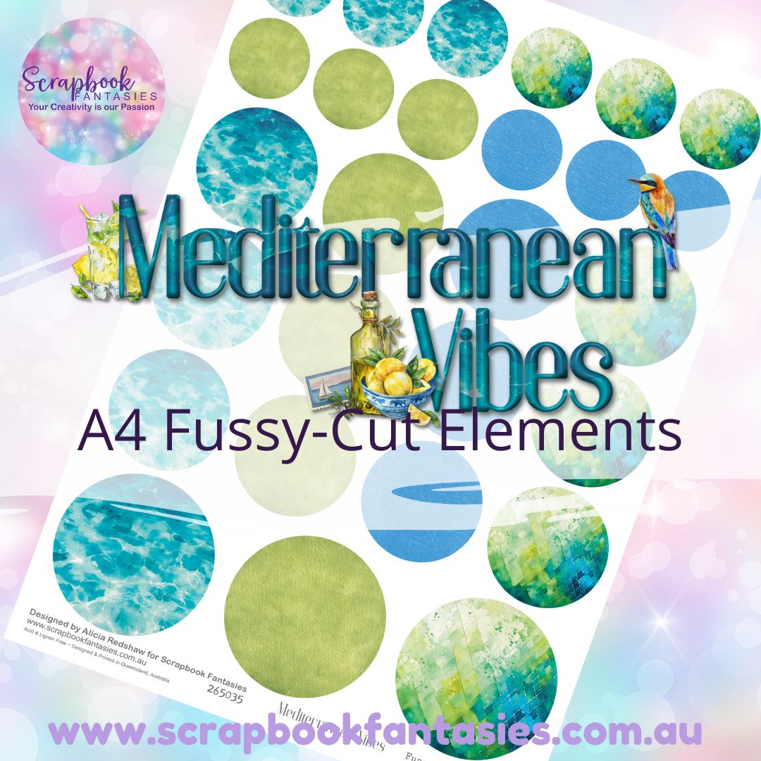 Mediterranean Vibes A4 Colour Fussy-Cut Elements - Circles 2 265035