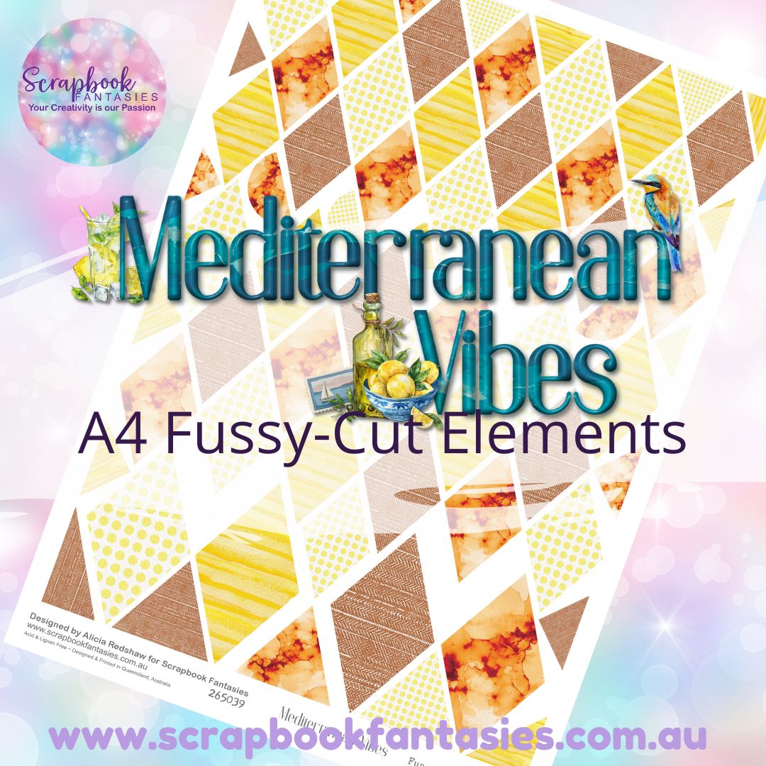 Mediterranean Vibes A4 Colour Fussy-Cut Elements - Diamonds 3 265039