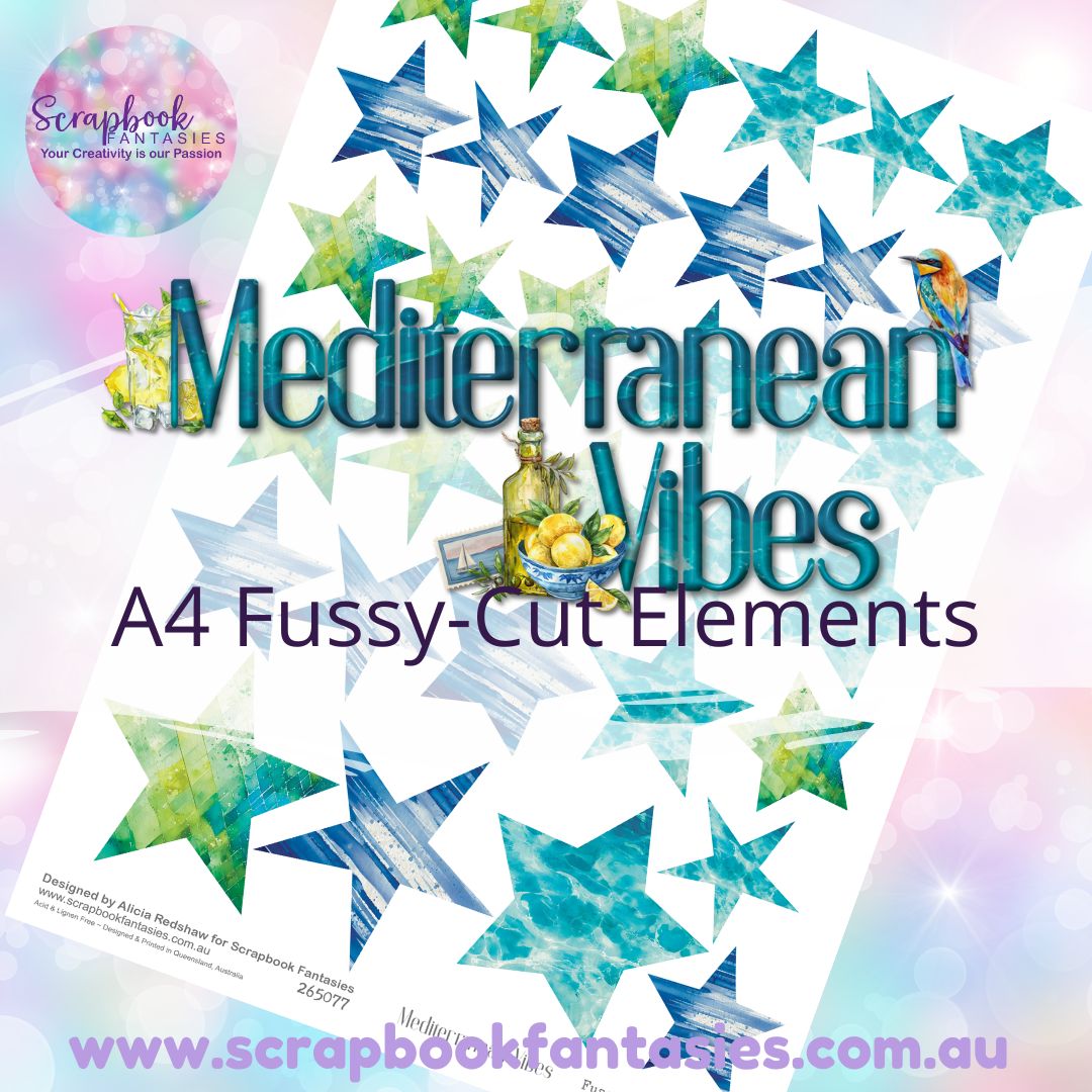 Mediterranean Vibes A4 Colour Fussy-Cut Elements - Stars 3 265077