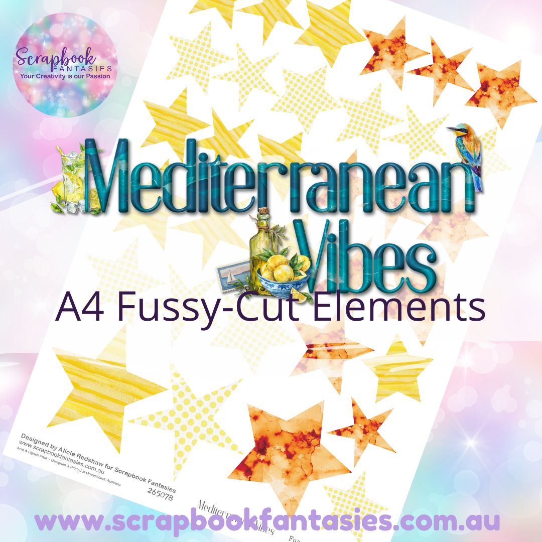 Mediterranean Vibes A4 Colour Fussy-Cut Elements - Stars 4 265078