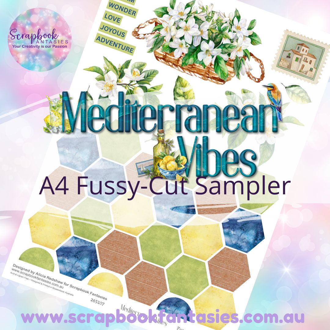 Mediterranean Vibes A4 Colour Fussy-Cut Sampler 3 - 265107