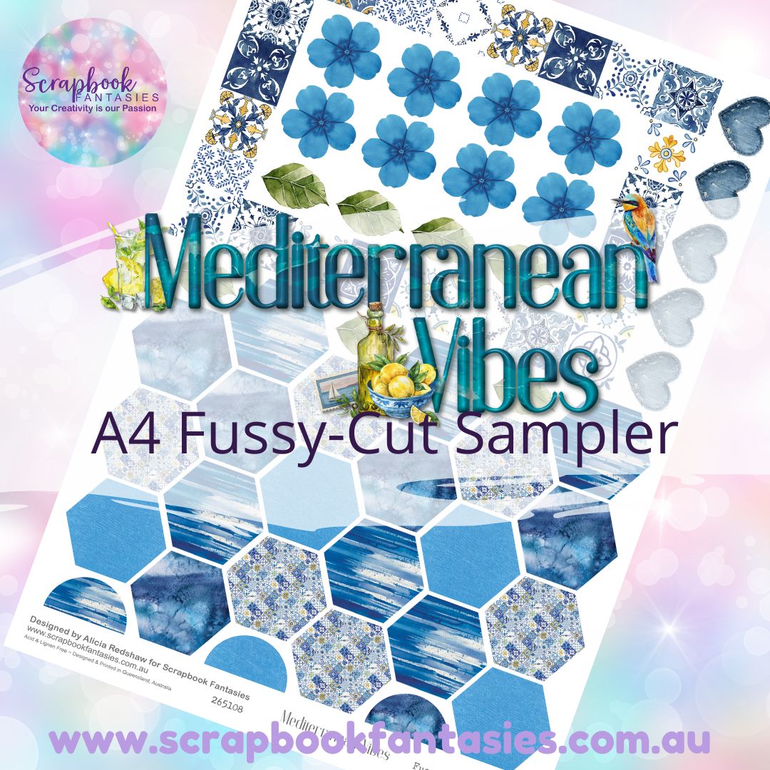 Mediterranean Vibes A4 Colour Fussy-Cut Sampler 4 - 265108