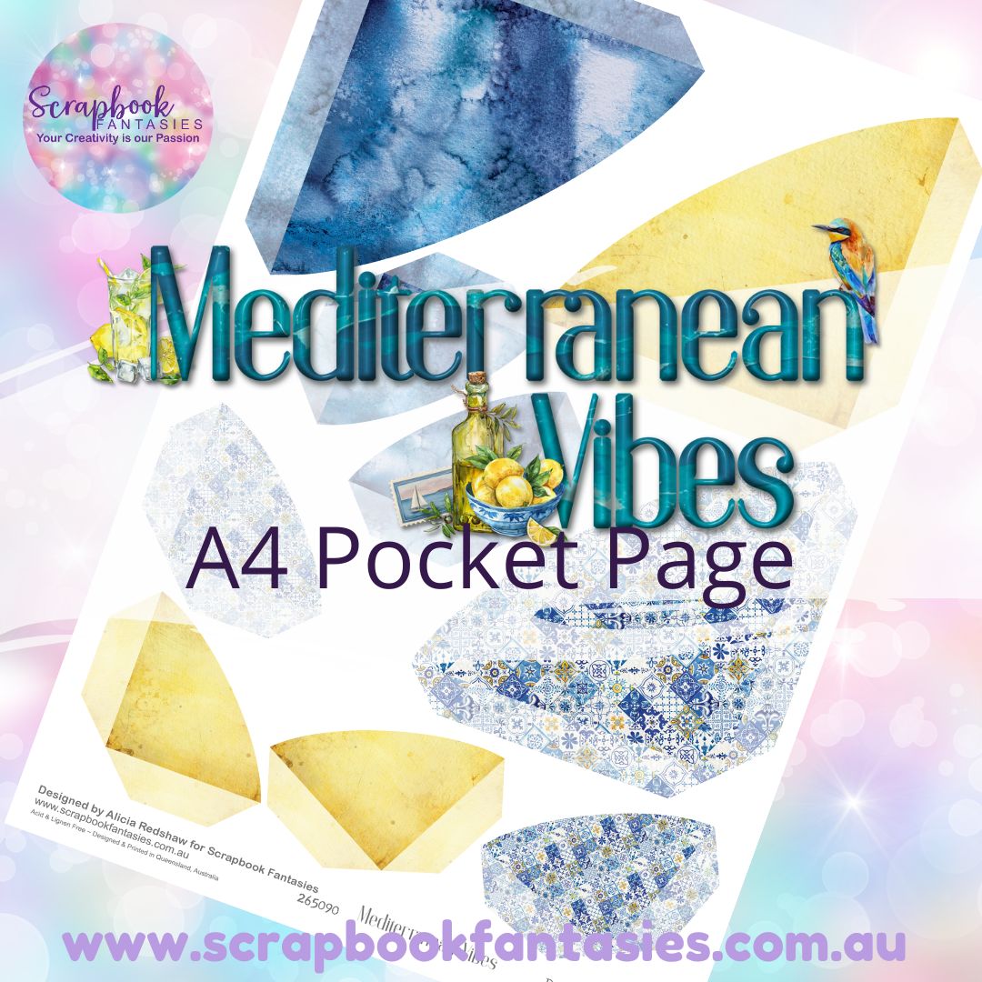 Mediterranean Vibes A4 Colour Pocket Page - Rounded Corners 1 265090