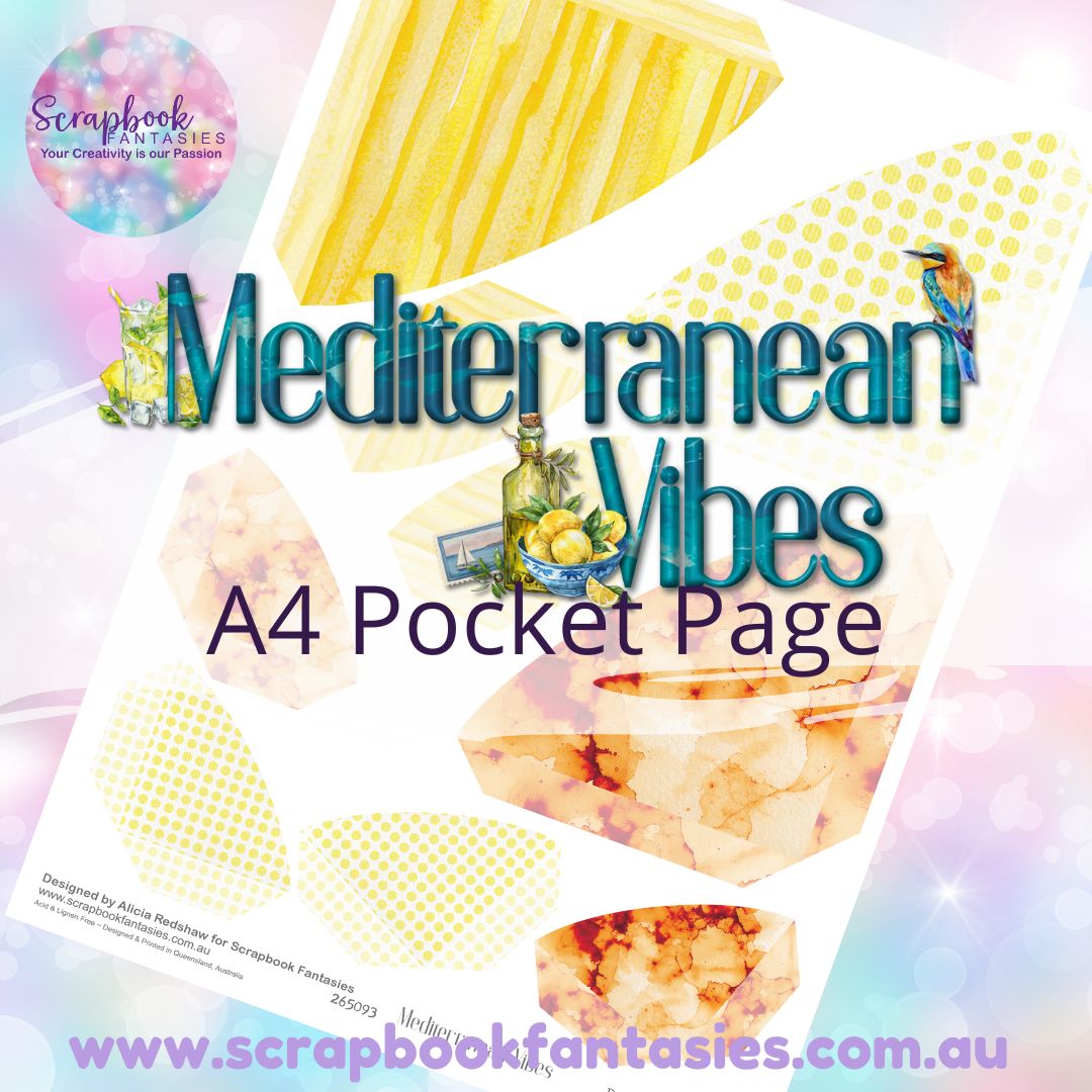 Mediterranean Vibes A4 Colour Pocket Page - Rounded Corners 4 265093