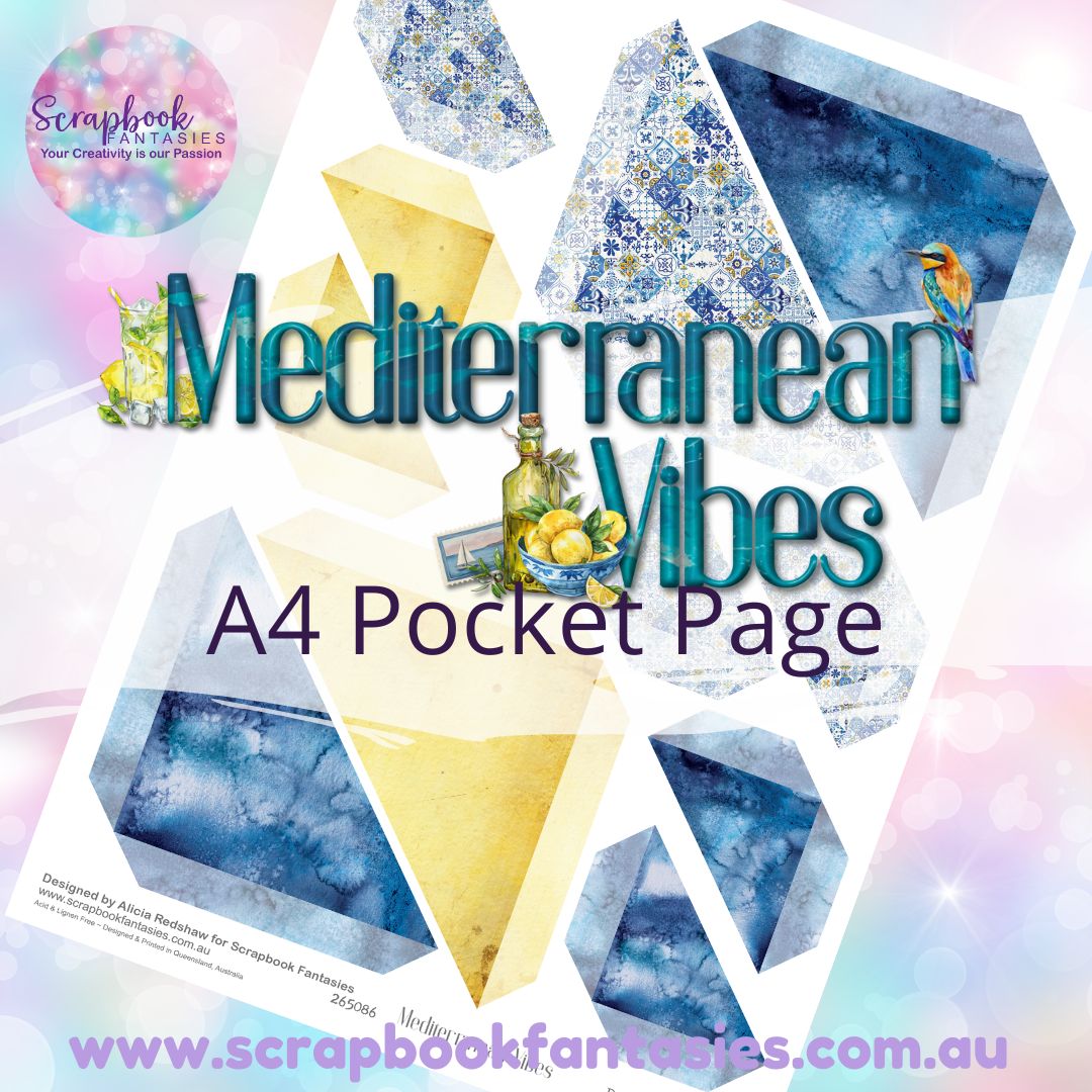 Mediterranean Vibes A4 Colour Pocket Page - Straight Corners 1 265086