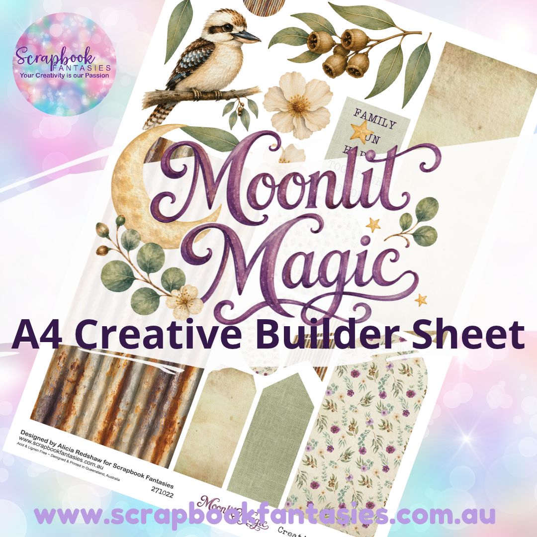 Moonlit Magic A4 Creative Builder Sheet - Kookaburra 271022
