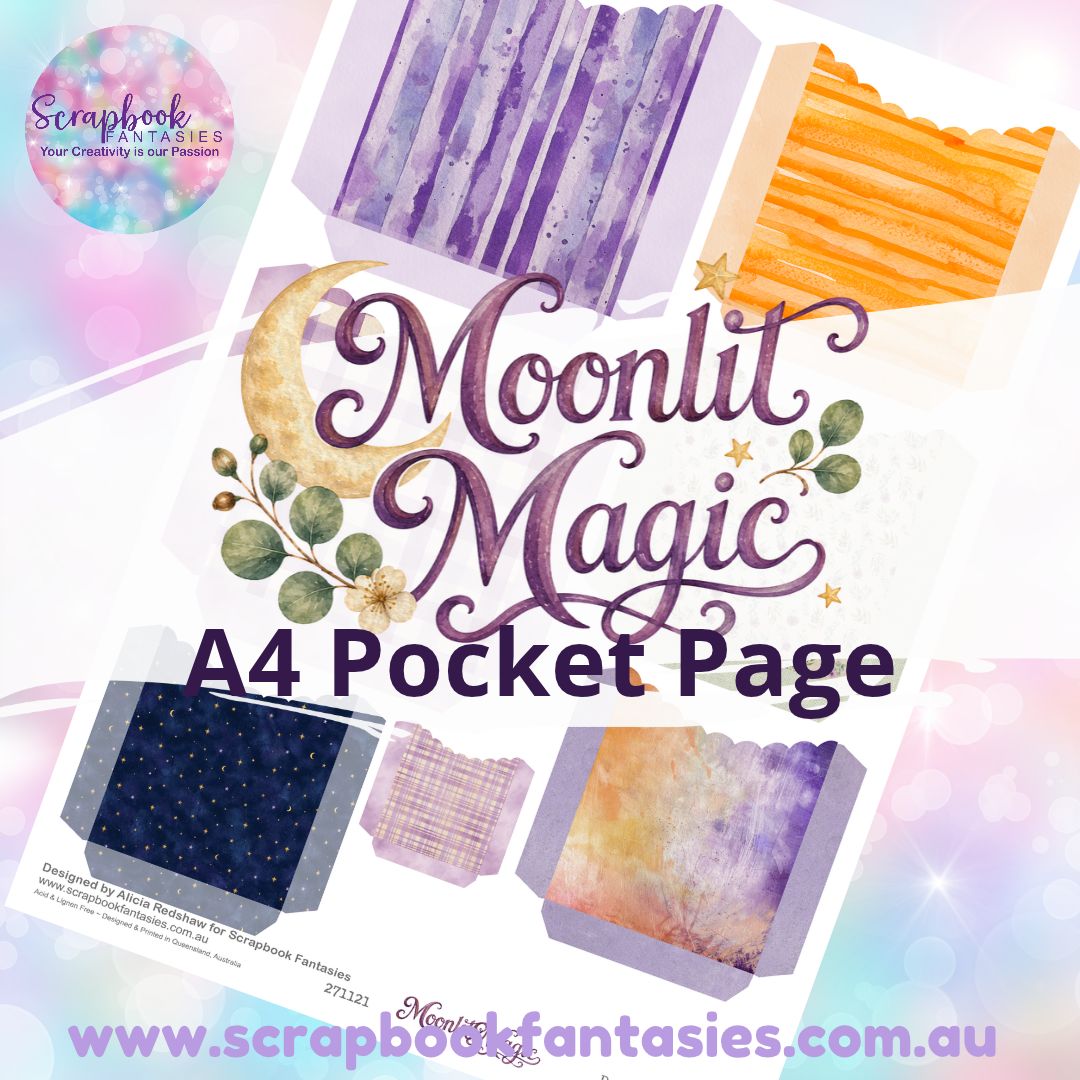 Moonlit Magic A4 Colour Pocket Page - Scalloped Pockets 271121